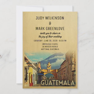 Guatemala Faire-part de mariage Vintage au milieu 