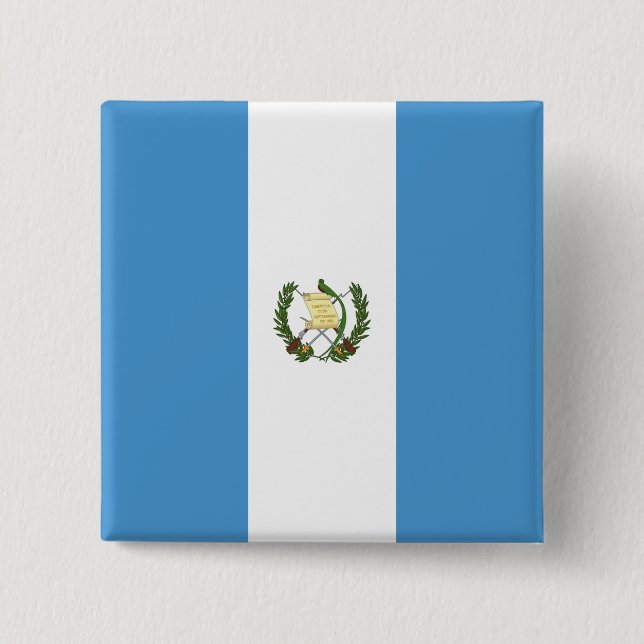 Guatemala Flag 2 Inch Square Button (Front)