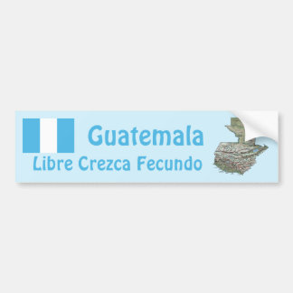 Guatemala Flag and Map Bumper Sticker
