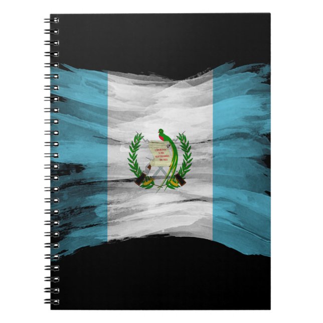 Guatemala flag brush stroke, national flag notebook (Front)