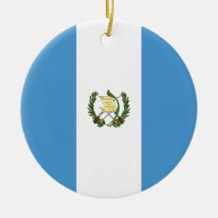 Guatemala Flag Ceramic Ornament