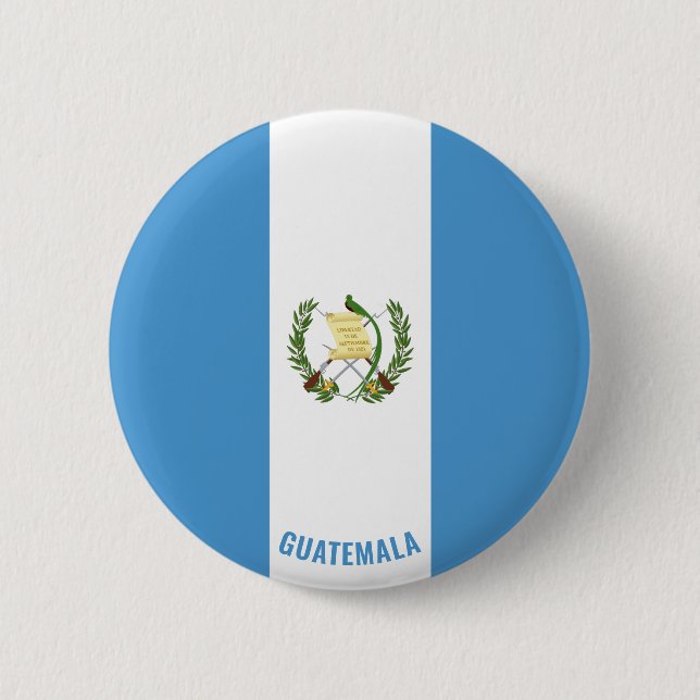 Guatemala Flag Cute Patriotic 2 Inch Round Button (Front)