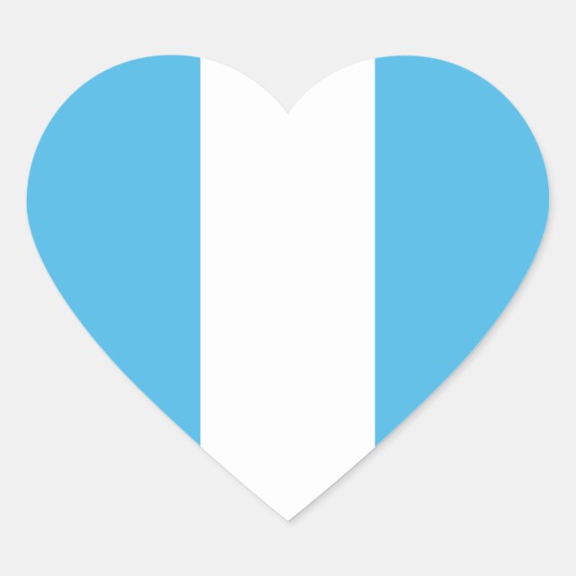 Guatemala Flag Heart Sticker (Front)