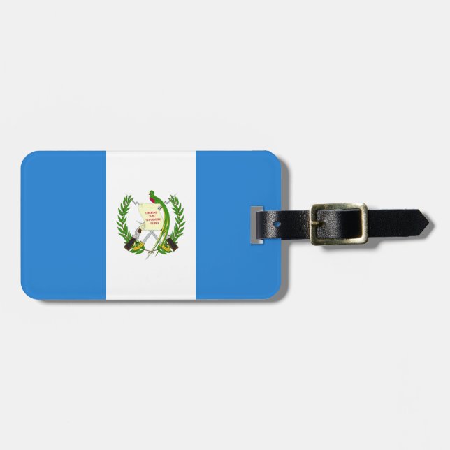 Guatemala Flag Luggage Tag (Front Horizontal)