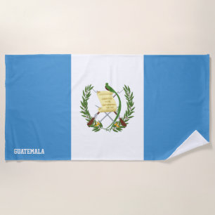 Guatemala Flag Splendid Patriotic Beach Towel
