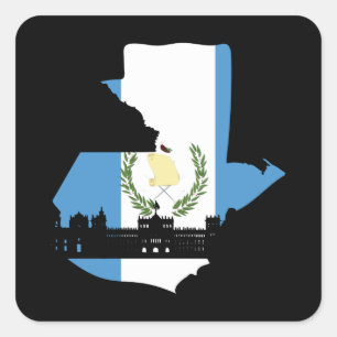 Guatemala Flag Square Sticker