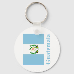 Guatemala Flag with Name Keychain