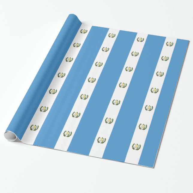 Guatemala Flag Wrapping Paper (Unrolled)