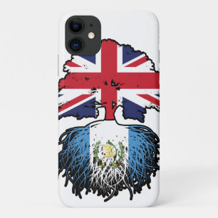 Guatemala Guatemalan British UK Tree Roots Flag iPhone 11 Case