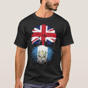 Guatemala Guatemalan British UK Tree Roots Flag T-Shirt