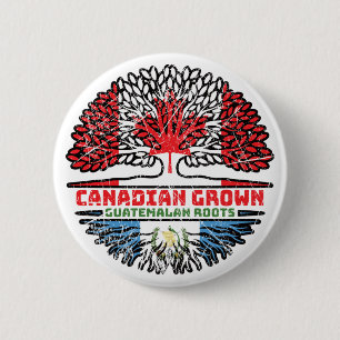 Guatemala Guatemalan Canadian Canada Tree Roots 2 Inch Round Button