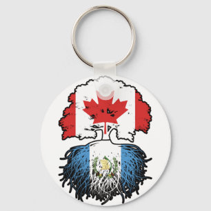 Guatemala Guatemalan Canadian Canada Tree Roots Keychain