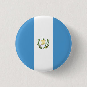 Guatemala (Guatemalan) Flag 1 Inch Round Button