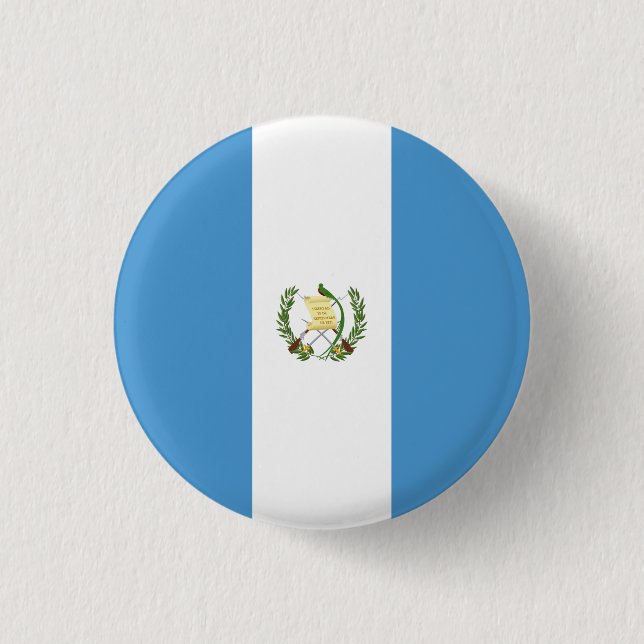 Guatemala (Guatemalan) Flag 1 Inch Round Button (Front)