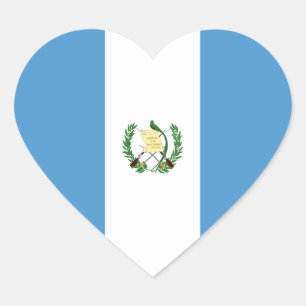 Guatemala/Guatemalan Heart Flag Sticker