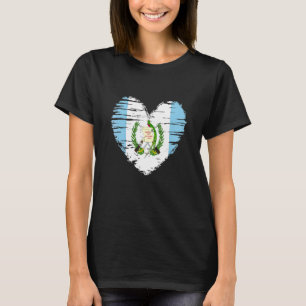 Guatemala Heart Guatemalan Flag Guatemalan Pride T-Shirt