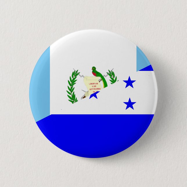 guatemala honduras half flag symbol 2 inch round button (Front)
