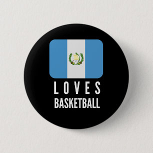 Guatemala Loves Basketball 2 Inch Round Button