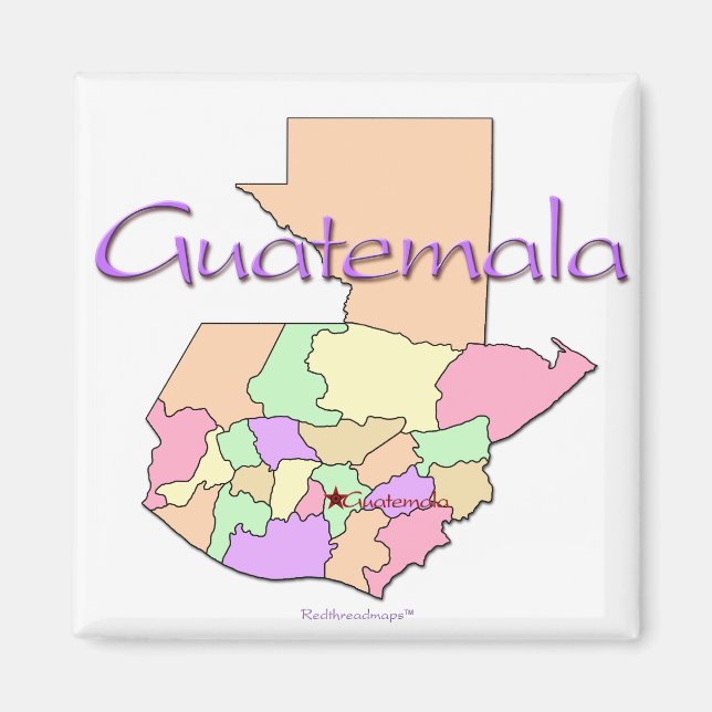 Guatemala Map Magnet (Front)