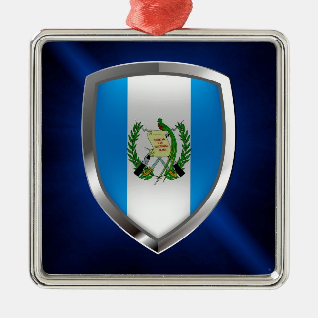Guatemala Mettalic Emblem Metal Ornament (Front)