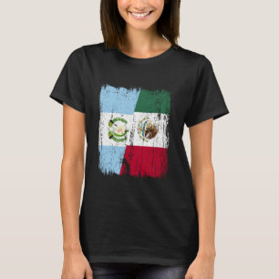 Guatemala Mexico Half Flag Guatemalan Mexican Heri T-Shirt