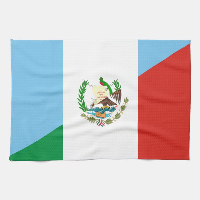 guatemala mexico half flag symbol kitchen towel (Horizontal)