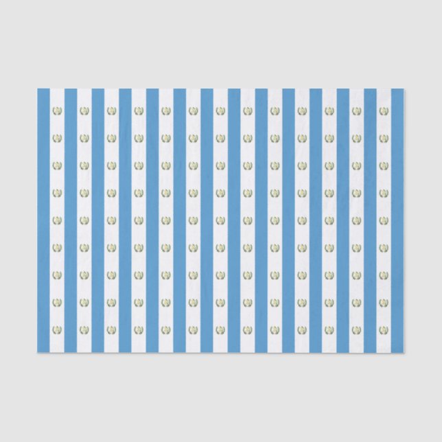 Guatemala Republic Flag Tissue Paper (Front)