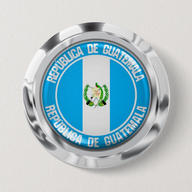 Guatemala Round Emblem 3 Inch Round Button (Front)