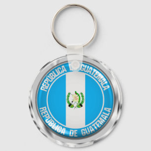 Guatemala Round Emblem Keychain
