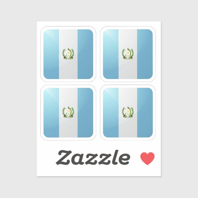 Guatemala square glossy flag (Sheet)