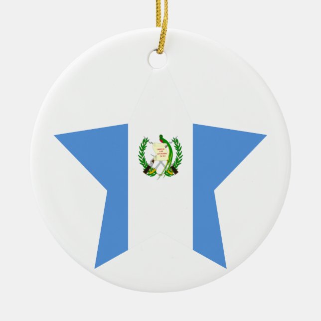 Guatemala Star Ceramic Ornament (Front)