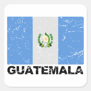 Guatemala Vintage Flag Square Sticker