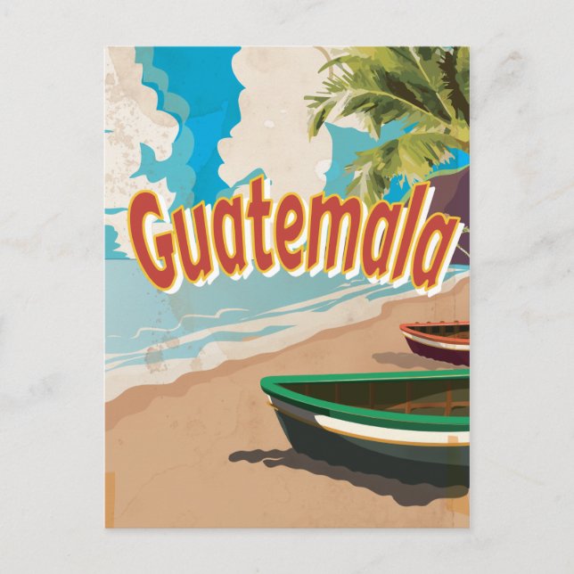Guatemala Vintage vacation Poster Postcard (Front)