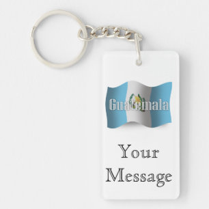 Guatemala Waving Flag Keychain