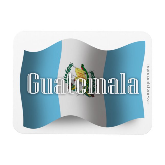 Guatemala Waving Flag Magnet (Horizontal)