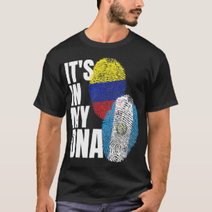 Guatemalan And Colombian Mi DNA Flag Heritage T-Shirt