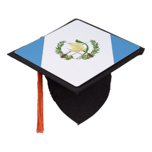 Guatemalan flag graduation cap topper
