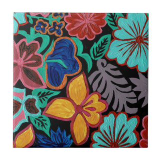 Guatemalan Flowers Tile