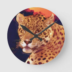 Guatemalan Jaguar Wildlife Wall Clock