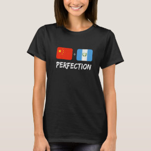 Guatemalan Plus Chinese Perfection Mix Flag Herita T-Shirt