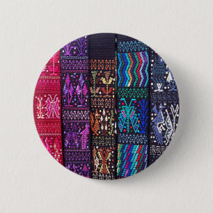 Guatemalan textile designs 2 inch round button