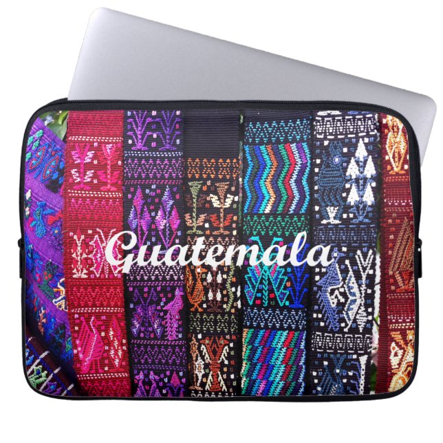 Guatemalan textile designs. laptop sleeve (Front)
