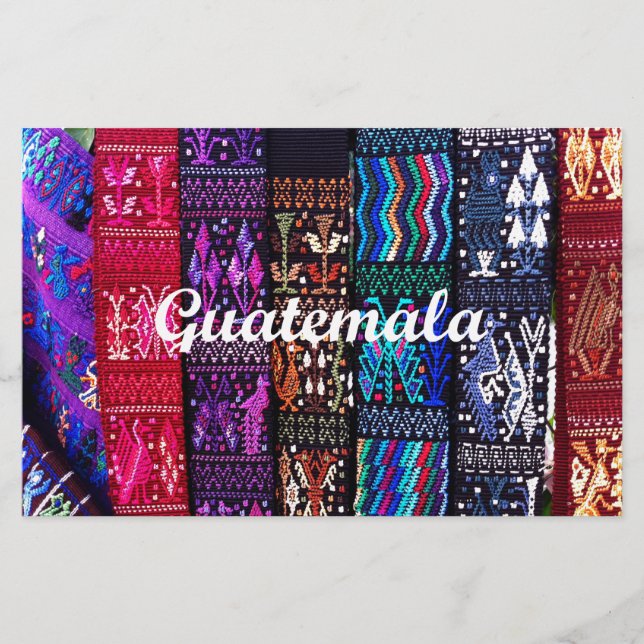 Guatemalan textile designs. stationery (Front)