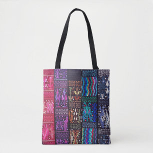 Guatemalan textile designs tote bag