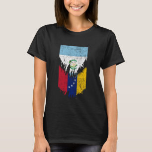 Guatemalan Venezuelan Flags Ripped Torn Guatemala T-Shirt