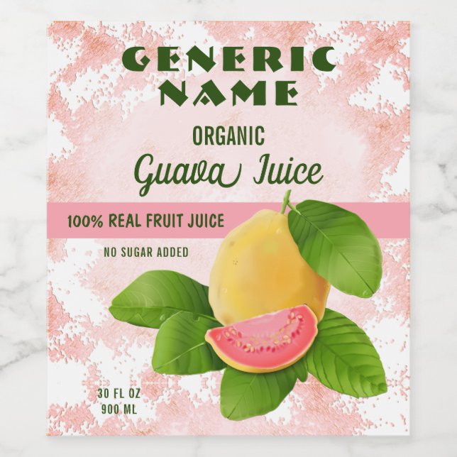 Guava Fruit Canning Wine Label (Single Label)
