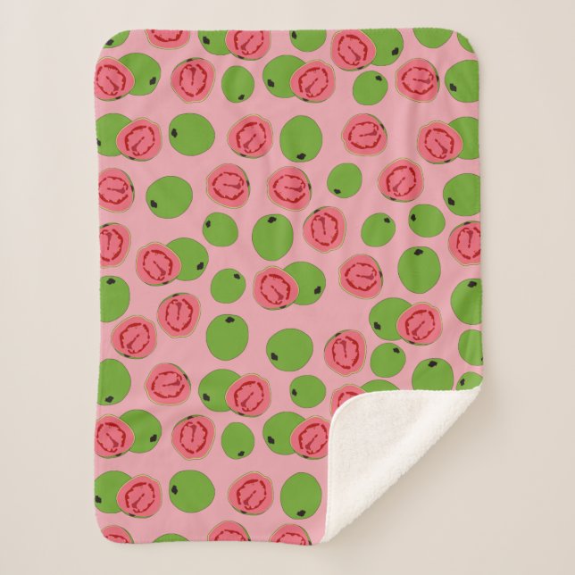 Guava Fruit Pattern Sherpa Blanket (Front)