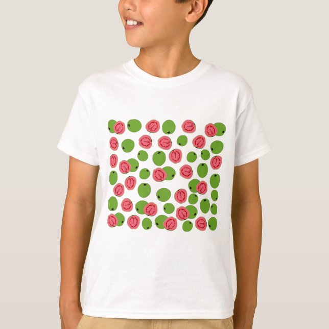 Guava Fruit Pattern T-Shirt (Front)