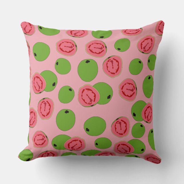 Guava Fruit Pattern   Throw Pillow (Front)