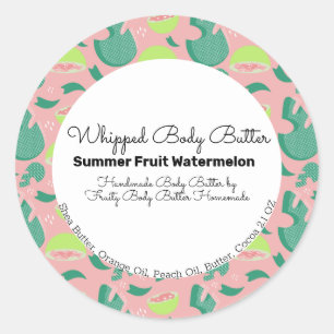 Guava Fruit Pop Body Butter Bath Branding Classic Round Sticker